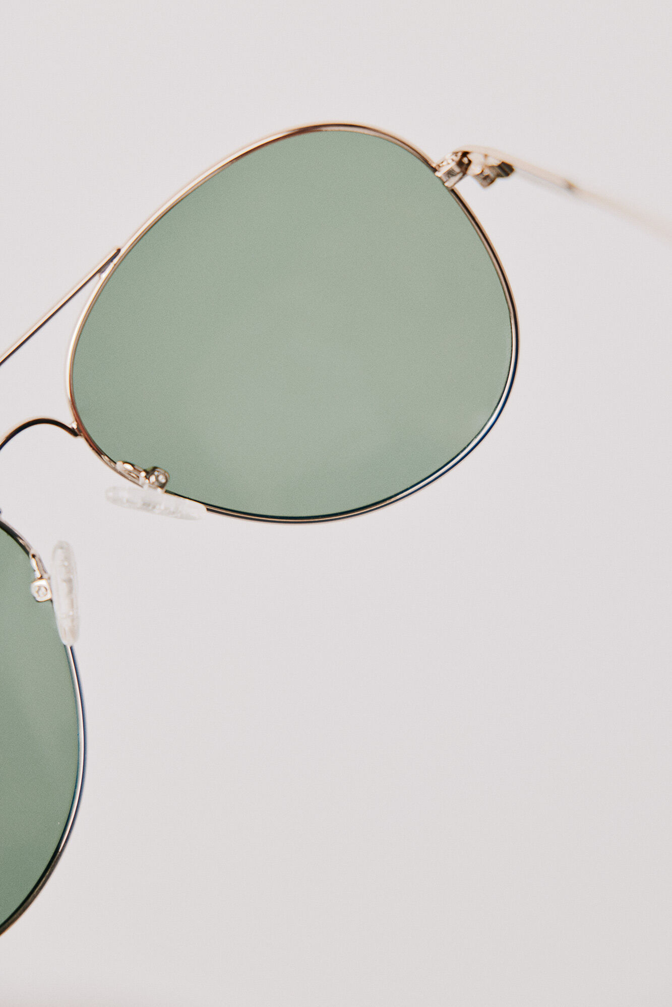 OOTO Gold metal sunglasses Dark green