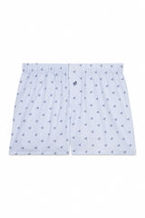 OOTO Boxer em tecido com logos Azul