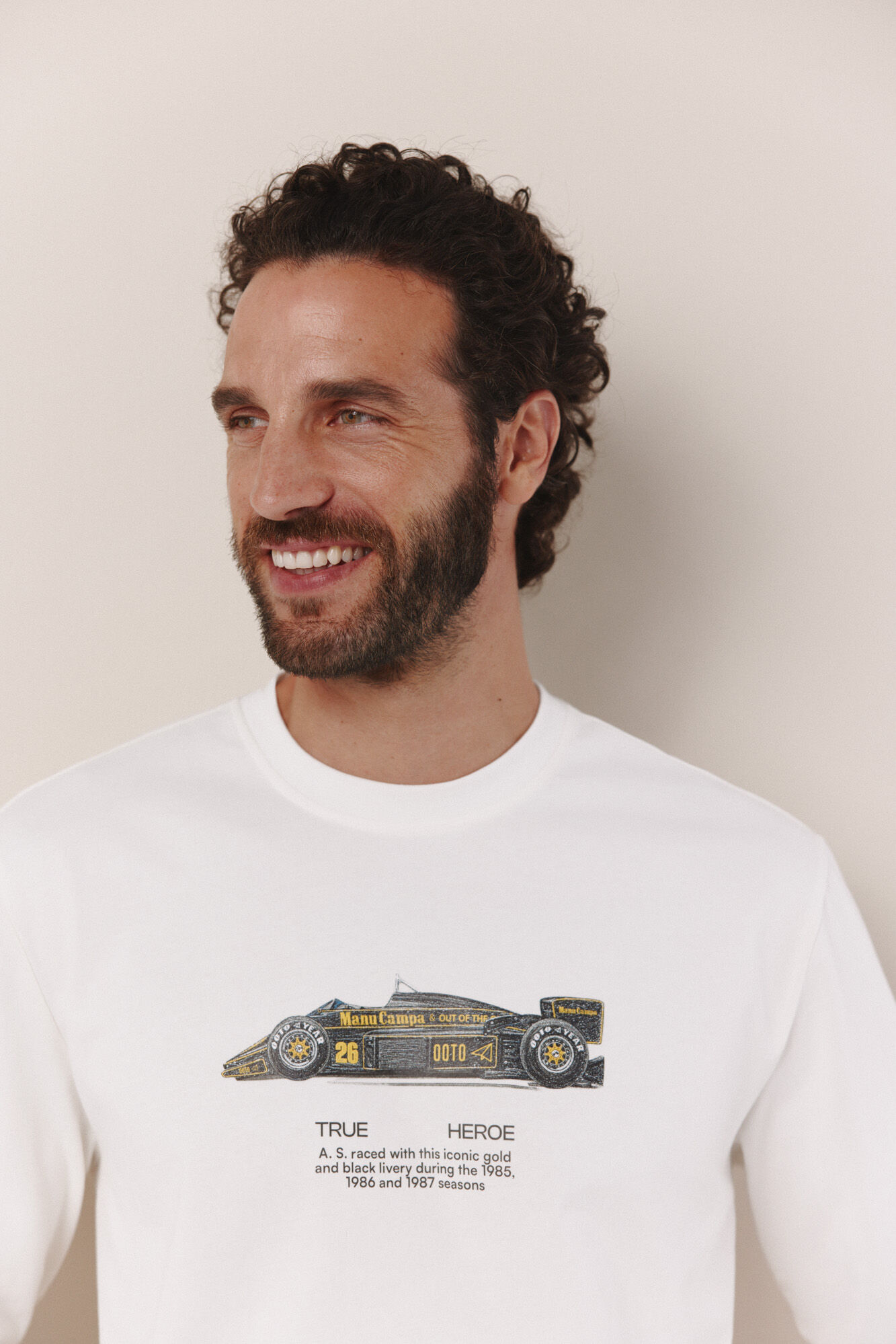 OOTO T-shirt manga comprida "Manu Campa x OOTO" Ecru
