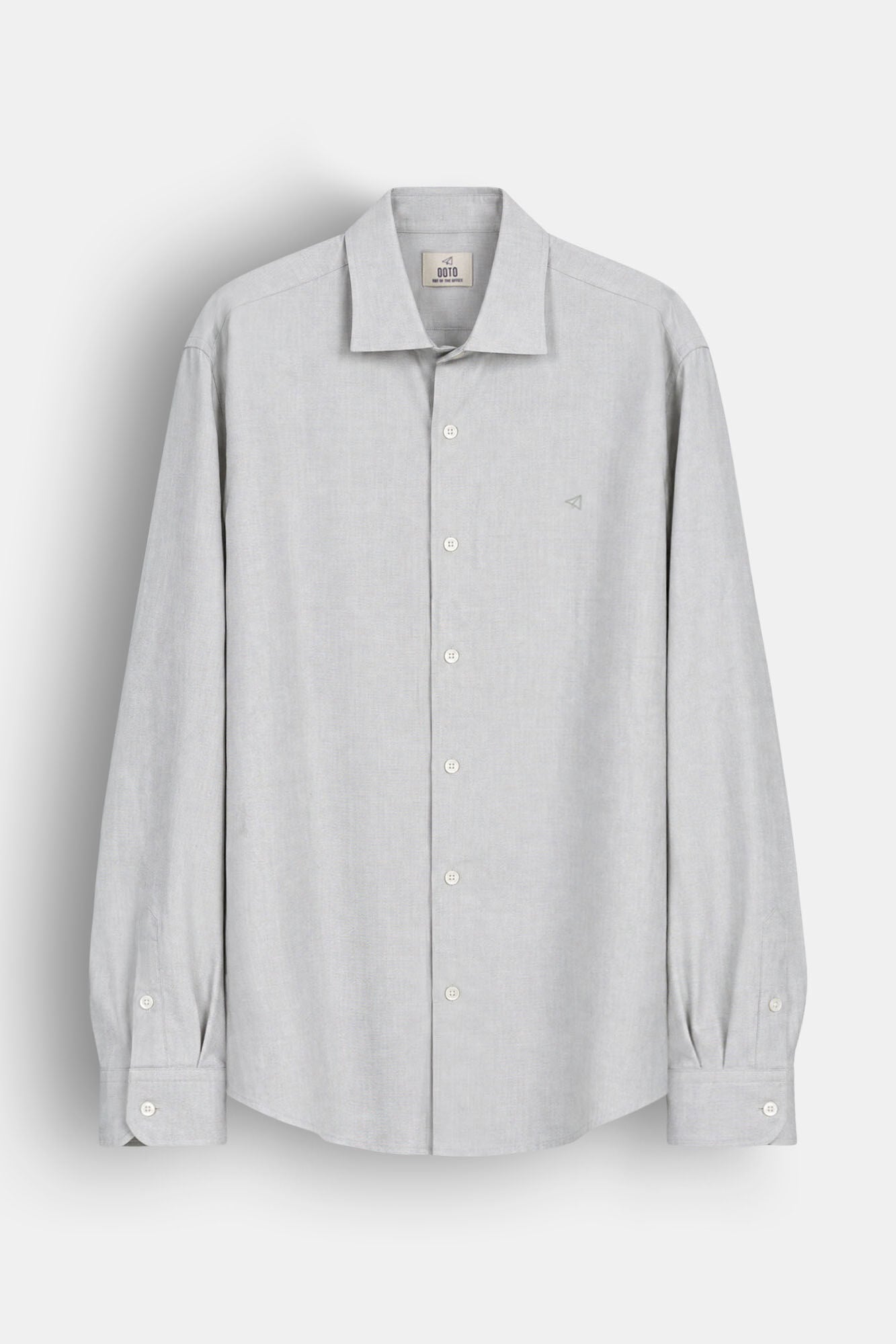 OOTO Camisa oxford lisa manga larga