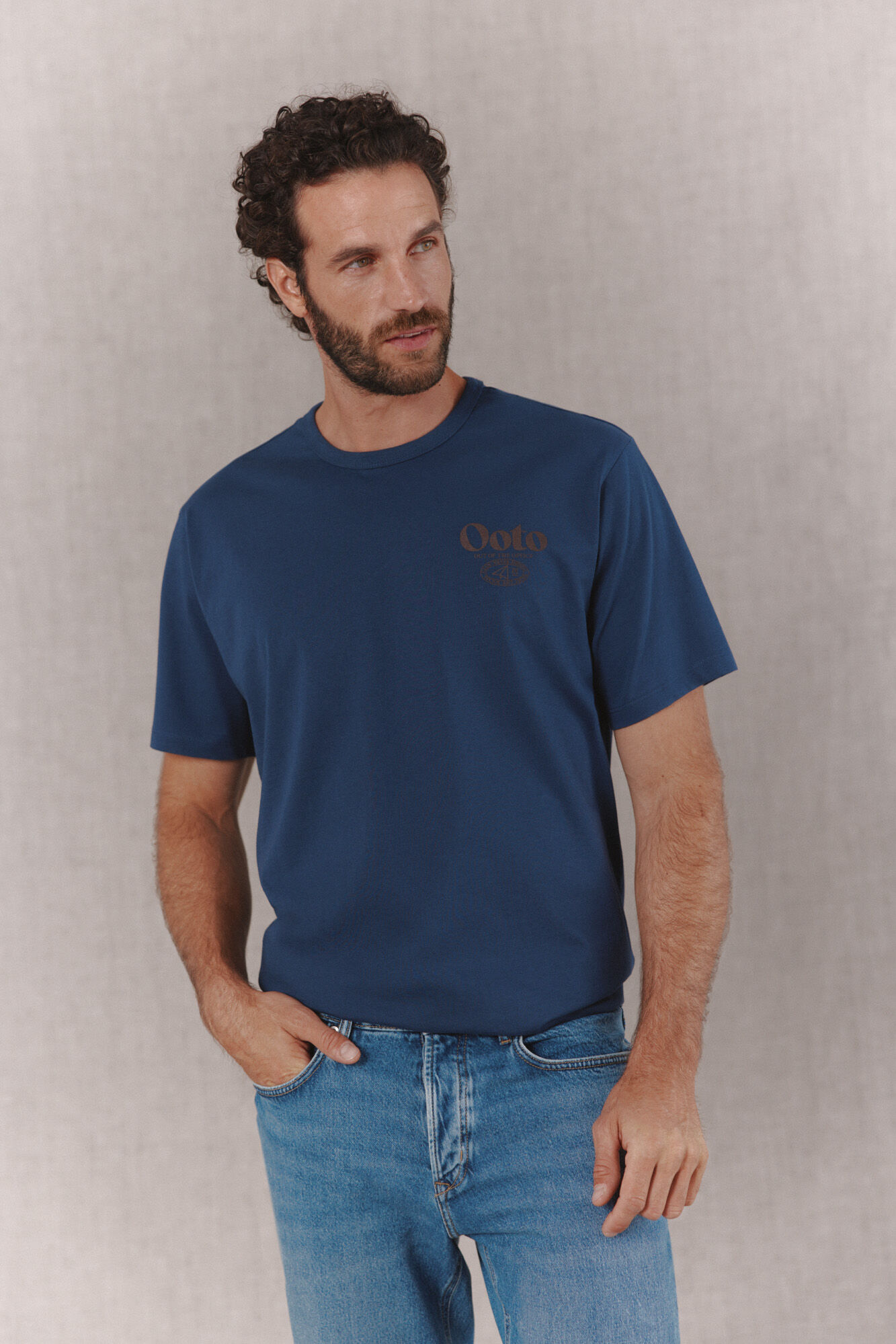 OOTO T-shirt com logo lavada