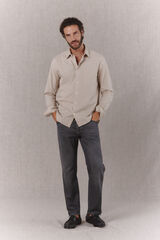OOTO Cal&ccedil;as jeans straight fit Cinzento