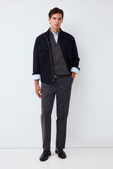 Pedro del Hierro Regular fit trousers with elasticated waist Grey