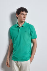 Pedro del Hierro Polo básico con logo bordado Verde