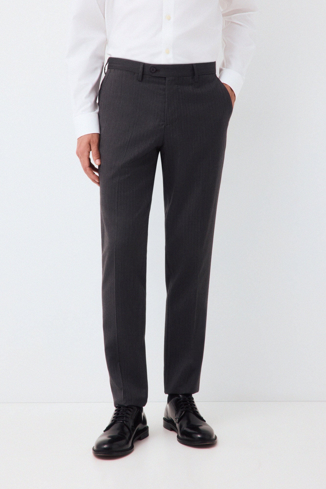 Pedro del Hierro Herringbone high-waisted slim fit tailored trousers