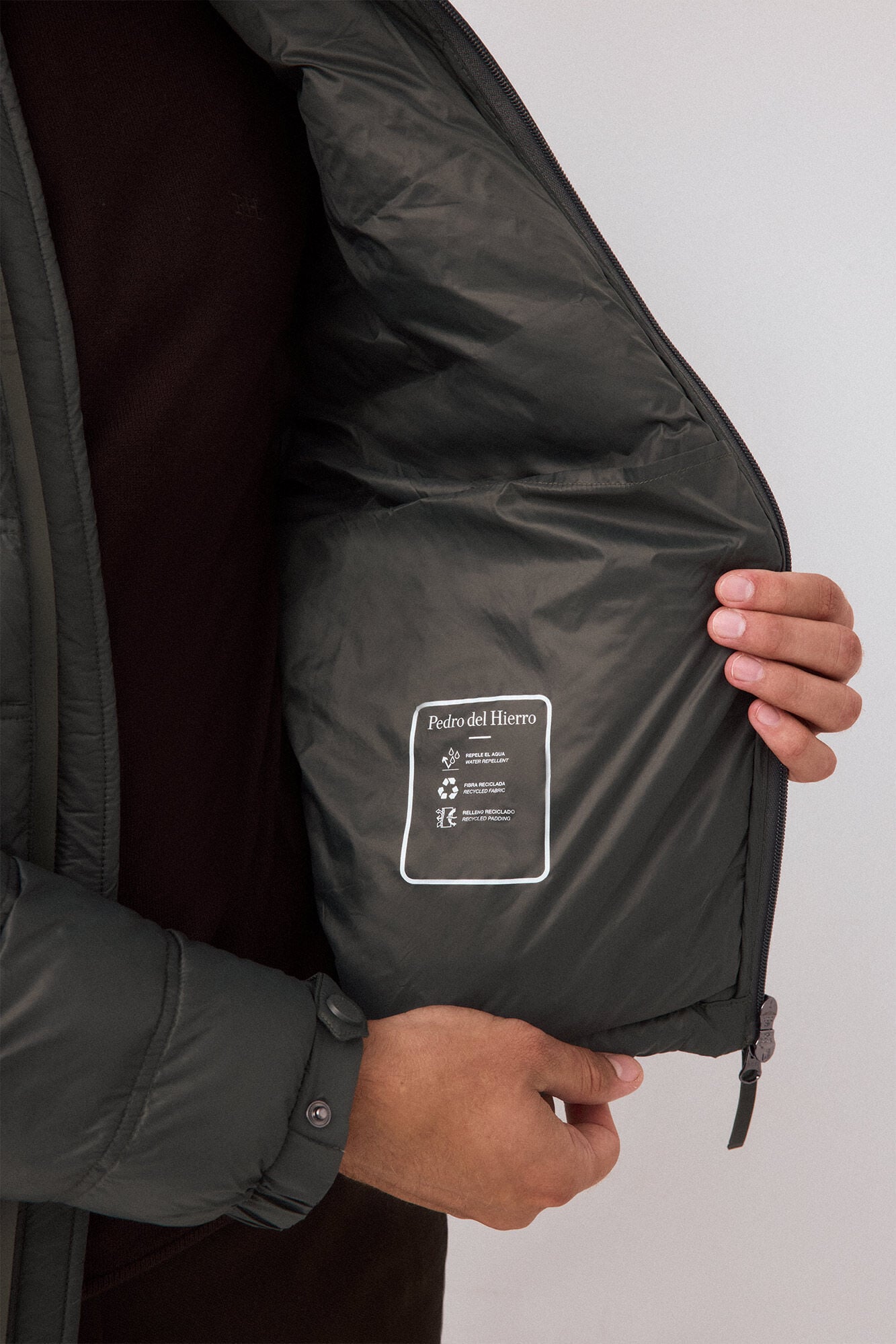 Pedro del Hierro Blus&atilde;o acolchoado ultraleve Verde