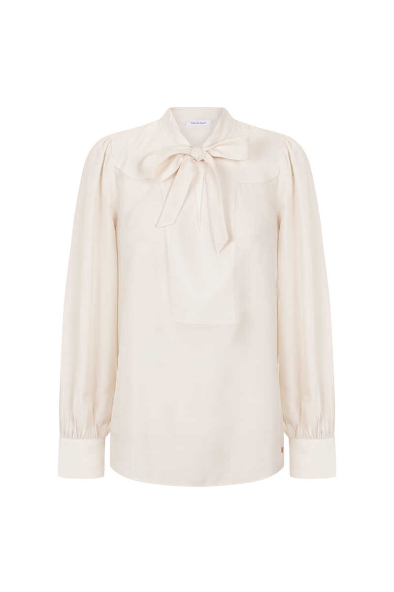 Pedro del Hierro Pussybow blouse Beige