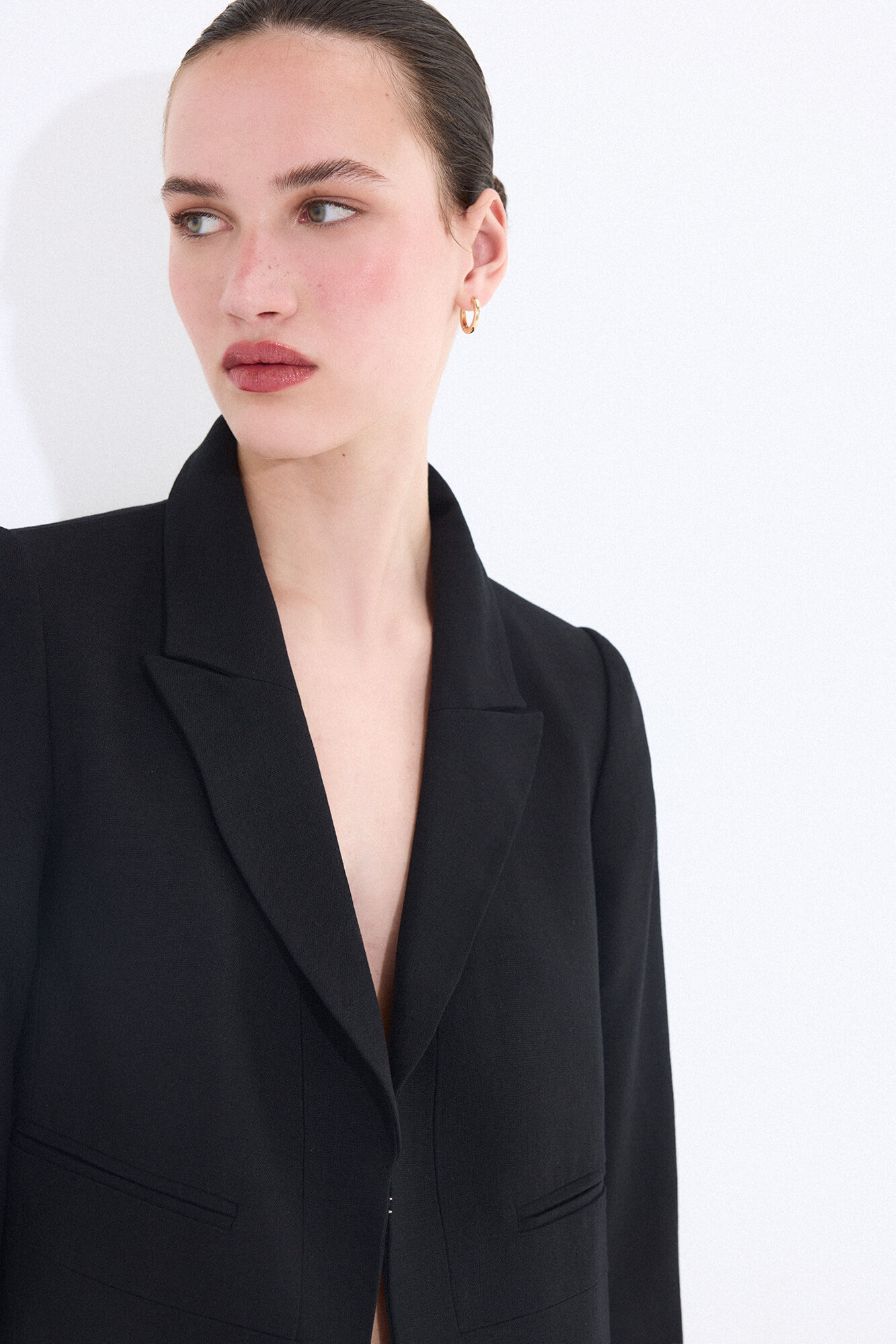 Pedro del Hierro Black crop blazer Black