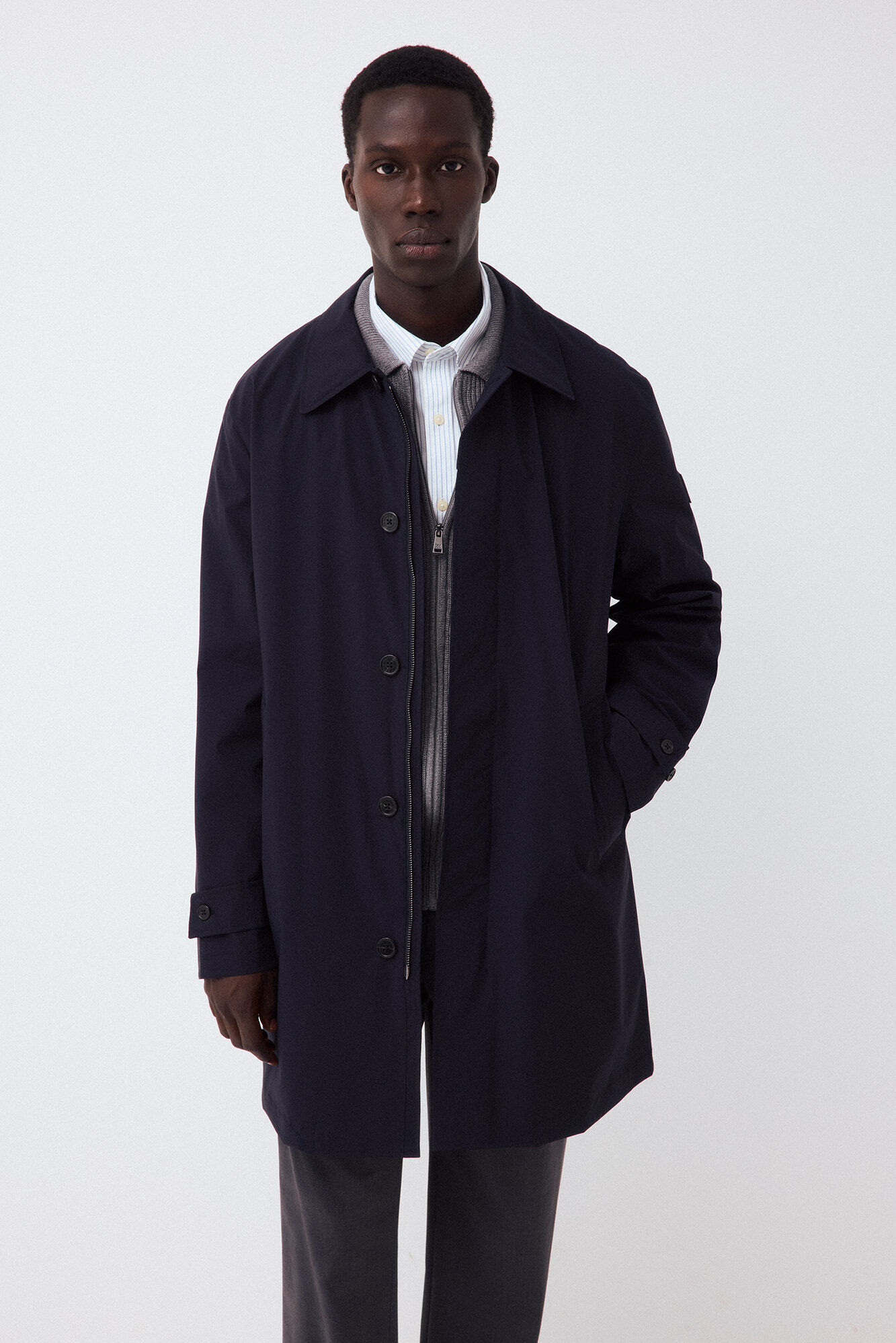 Pedro del Hierro Technical trench Blue
