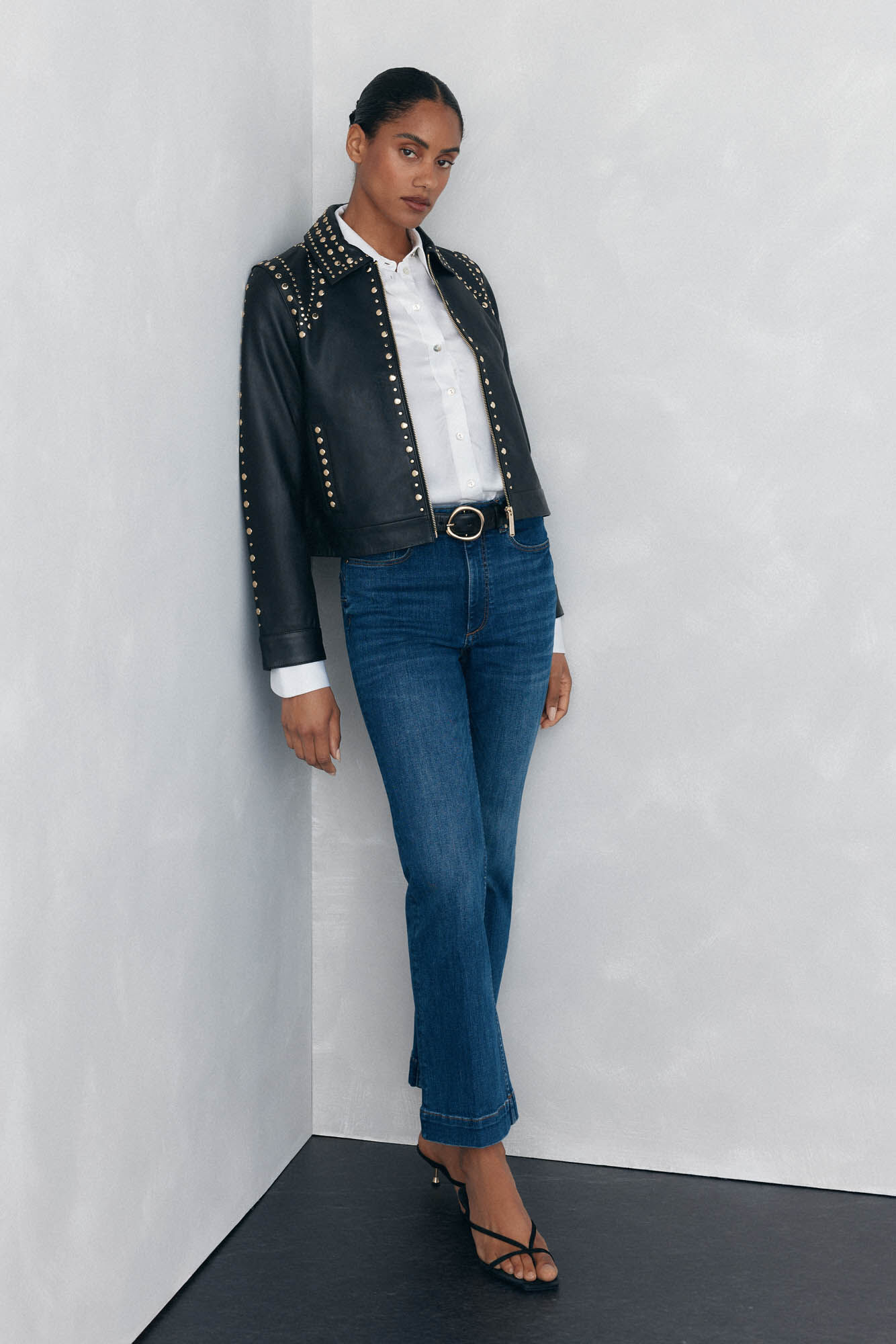 Pedro del Hierro Push-up flared cropped jeans