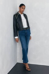 Pedro del Hierro Jeans push up flare cropped Azul