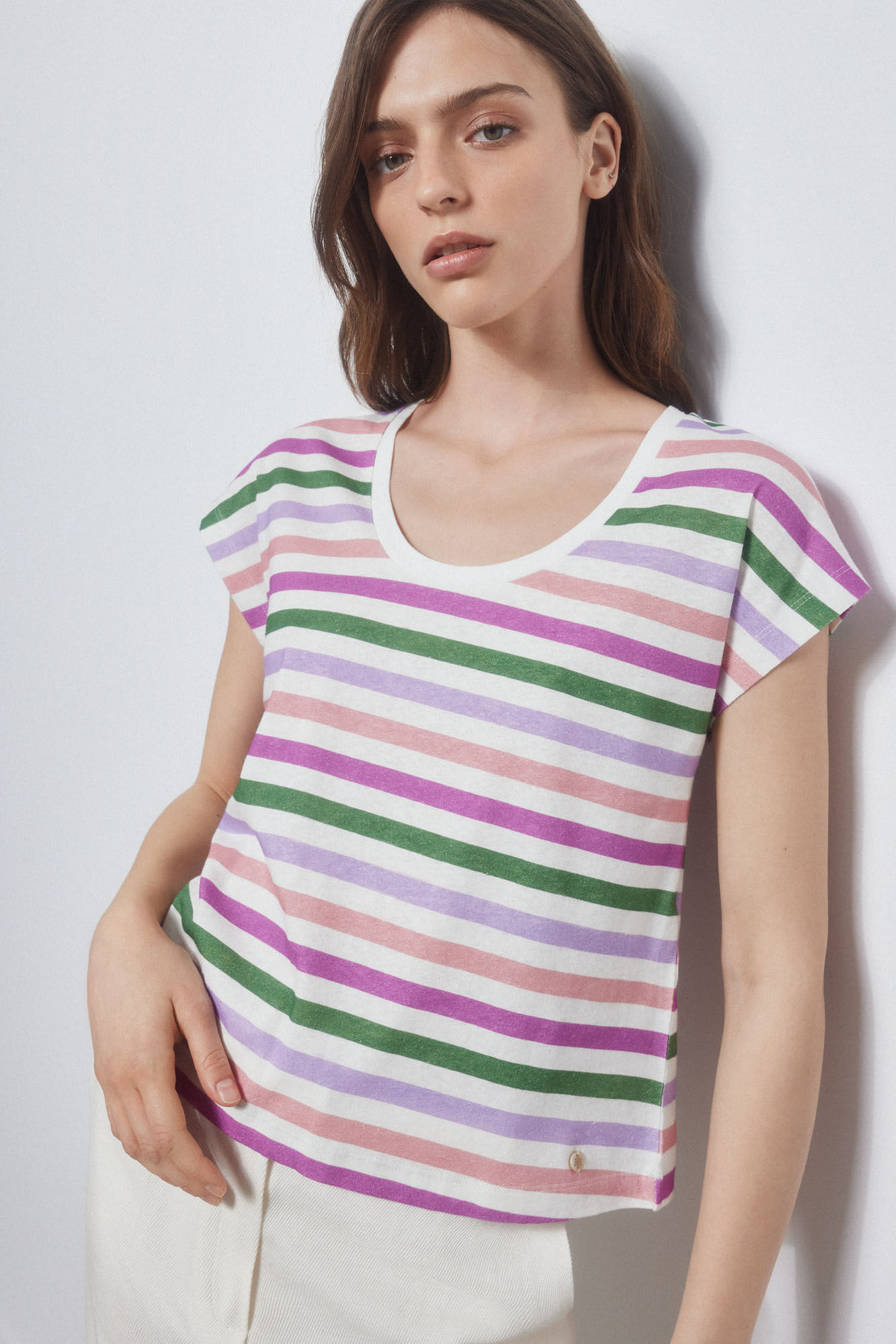 Pedro del Hierro Camiseta b&aacute;sica rayas Varios