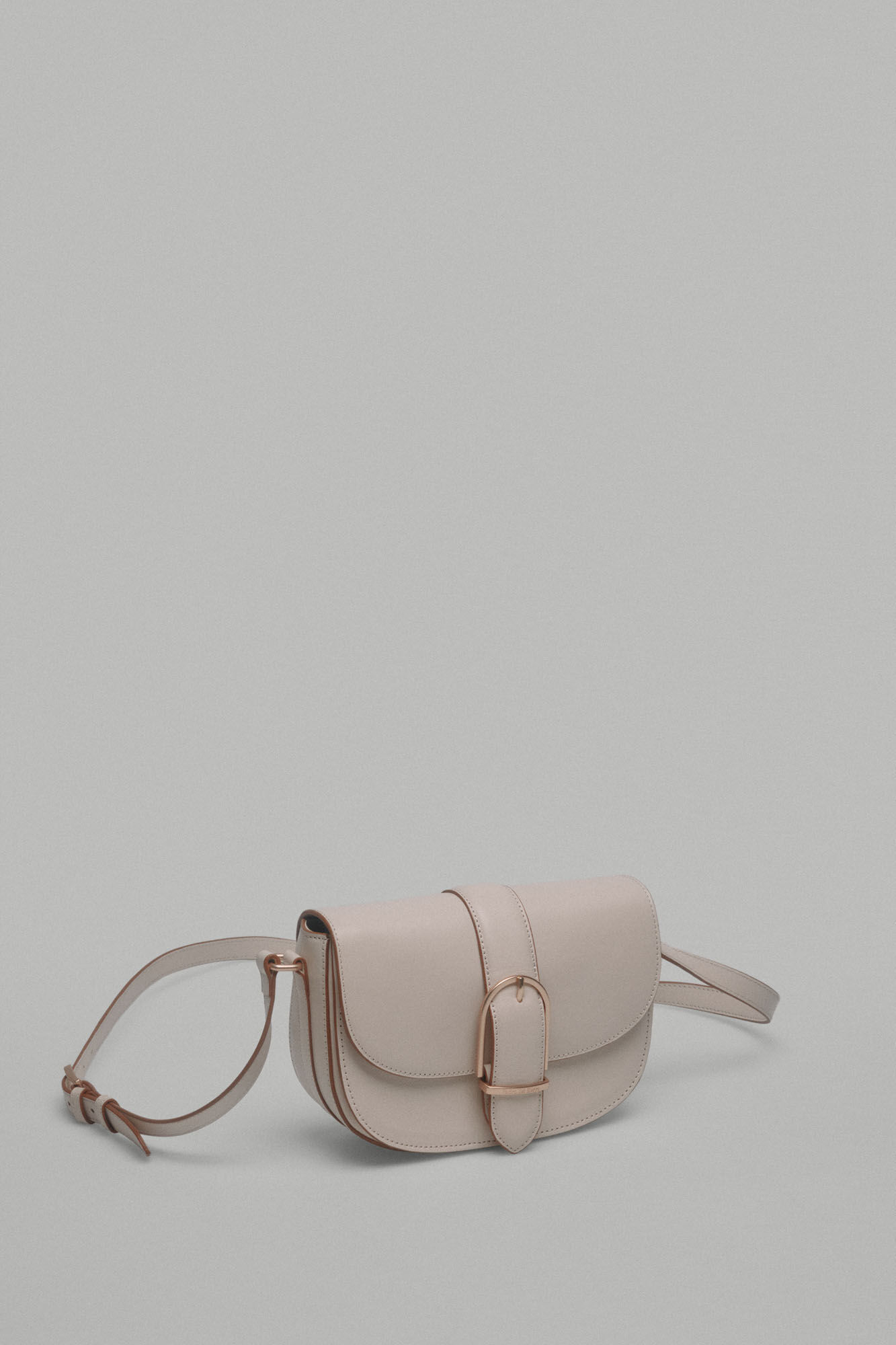 Pedro del Hierro Leather crossbody bag Beige