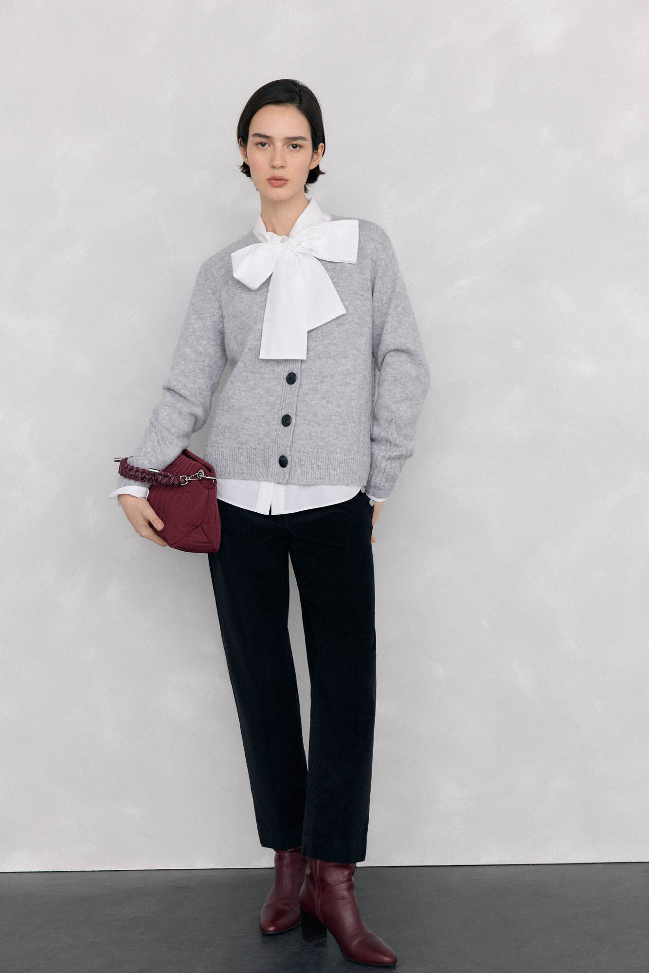 Pedro del Hierro jersey-knit jacket with cross-knit details Grey