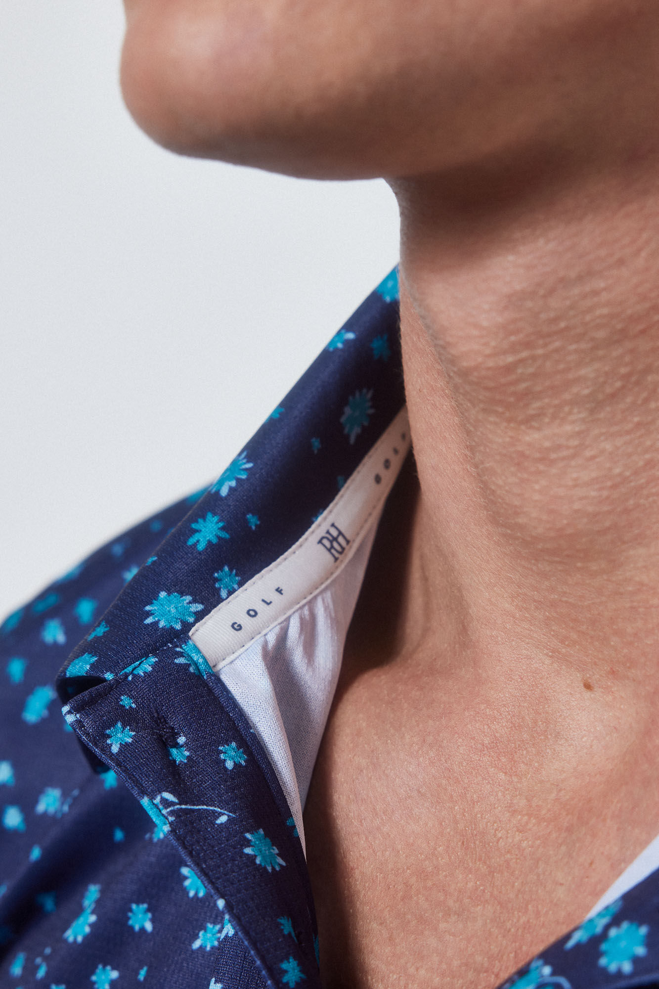 Pedro del Hierro GOLF printed technical polo shirt Blue