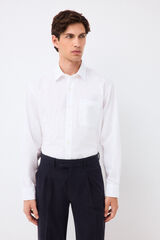 Pedro del Hierro Plain poplin relaxed fit shirt White