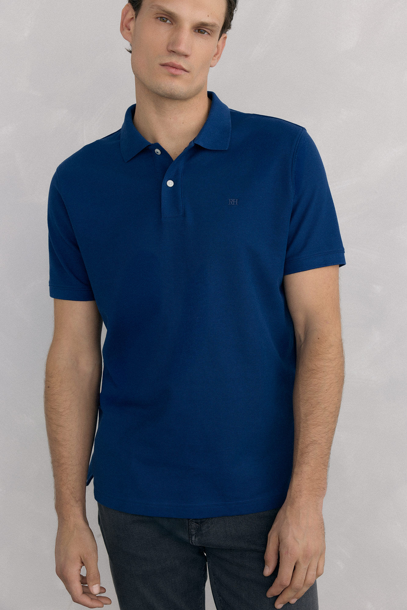 Pedro del Hierro Polo b&aacute;sico piqu&eacute; Azul