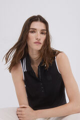 Pedro del Hierro Sleeveless polo shirt Black