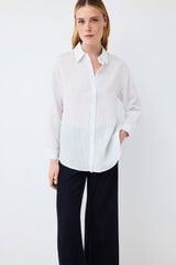 Pedro del Hierro Striped loose shirt Ecru