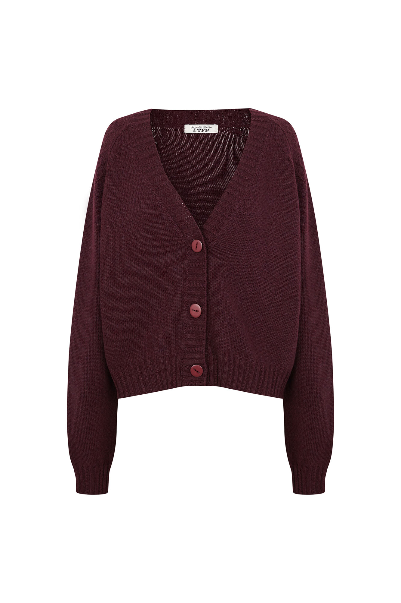 TFP by Tamara Falc&oacute; Casaco com bot&otilde;es de pico Bordeaux