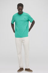 Pedro del Hierro Basic T-shirt with embroidered logo Green