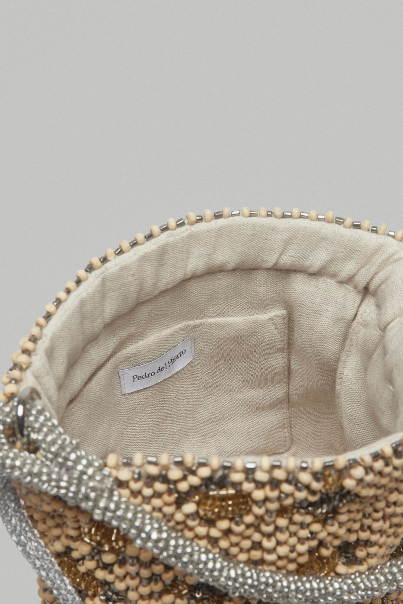 Pedro del Hierro Metal mini floral bag Grey