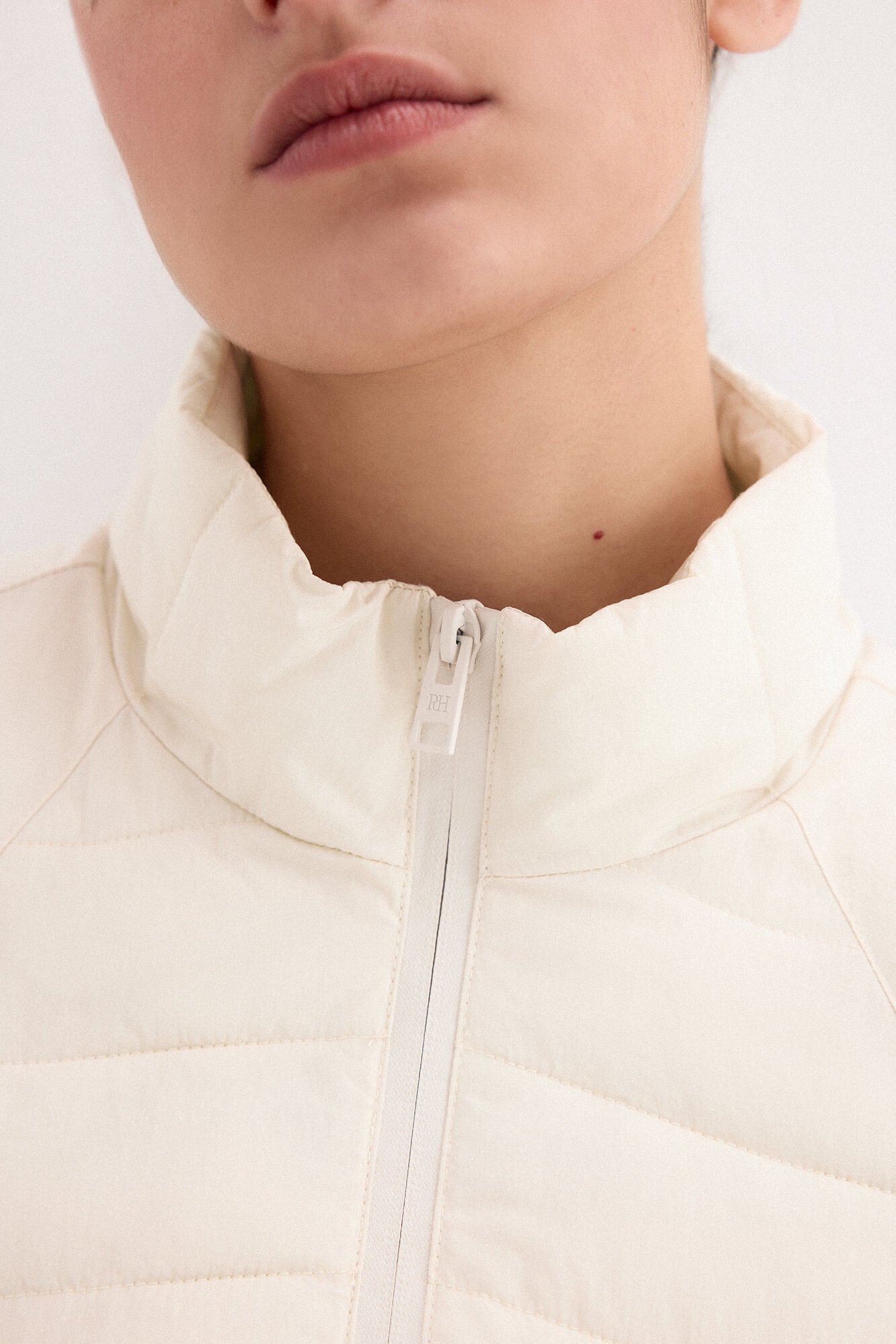 Pedro del Hierro Fitted combined parka Beige