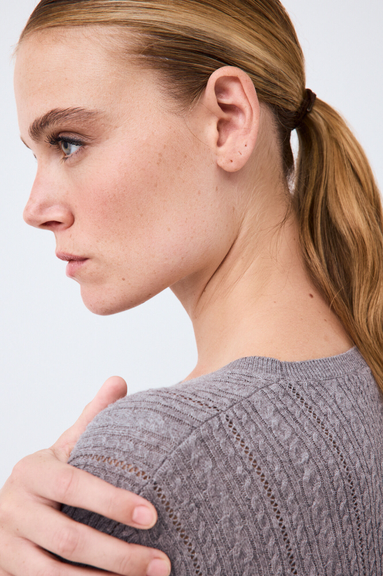Pedro del Hierro Oversize mini cross-knit jumper