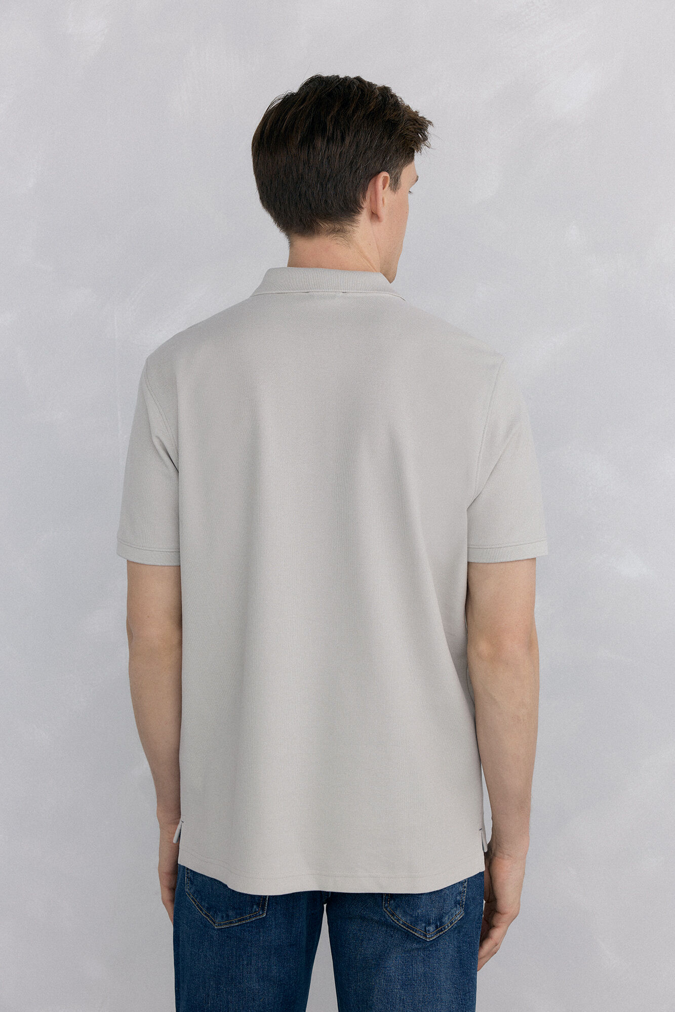 Pedro del Hierro Basic piqu&eacute; polo shirt Grey