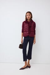 Pedro del Hierro Plain puffer gilet Burgundy