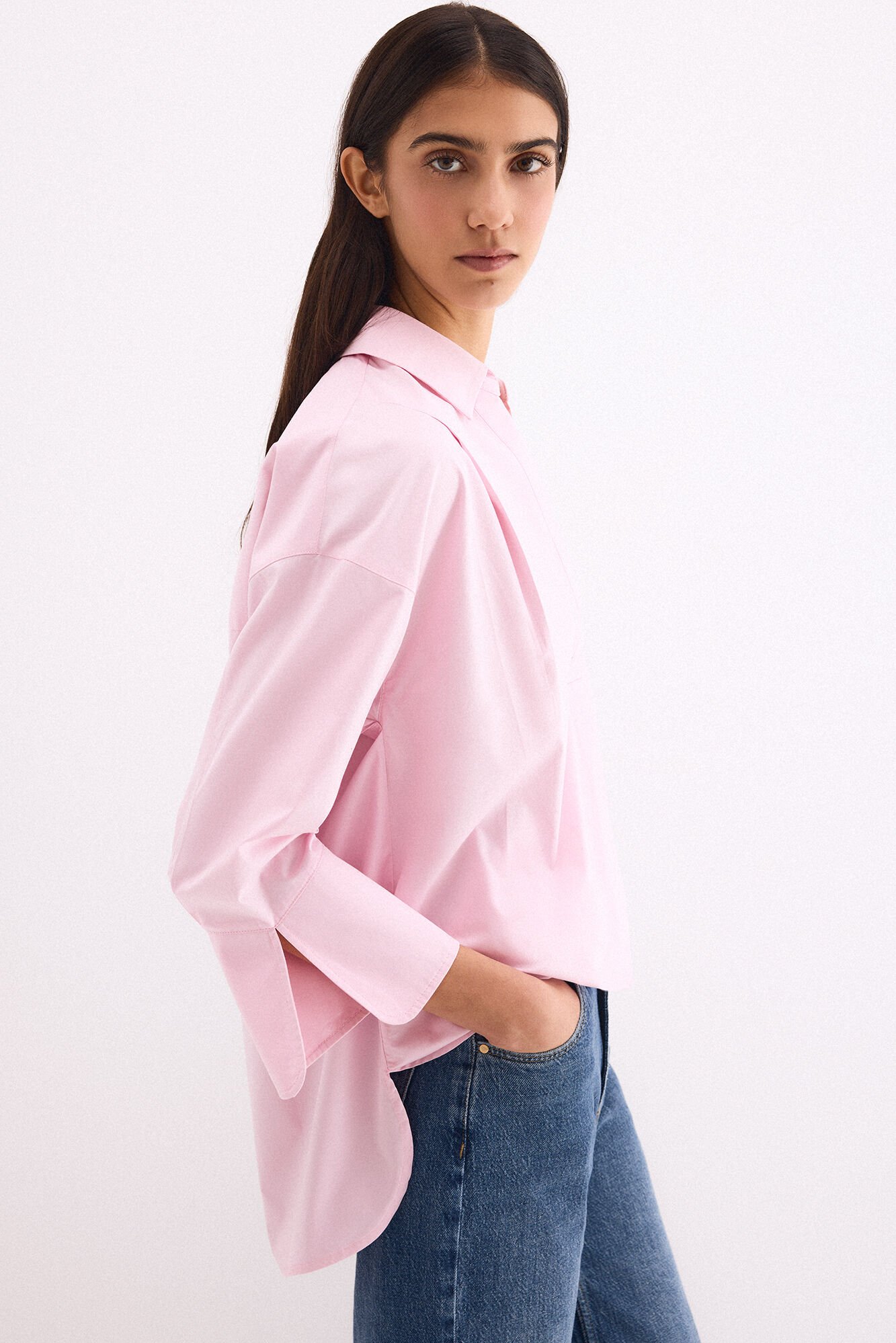 Pedro del Hierro Loose plain shirt Pink