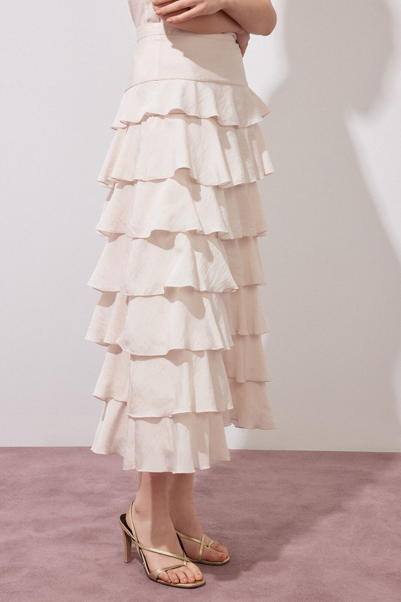 Pedro del Hierro Ruffle midi skirt
