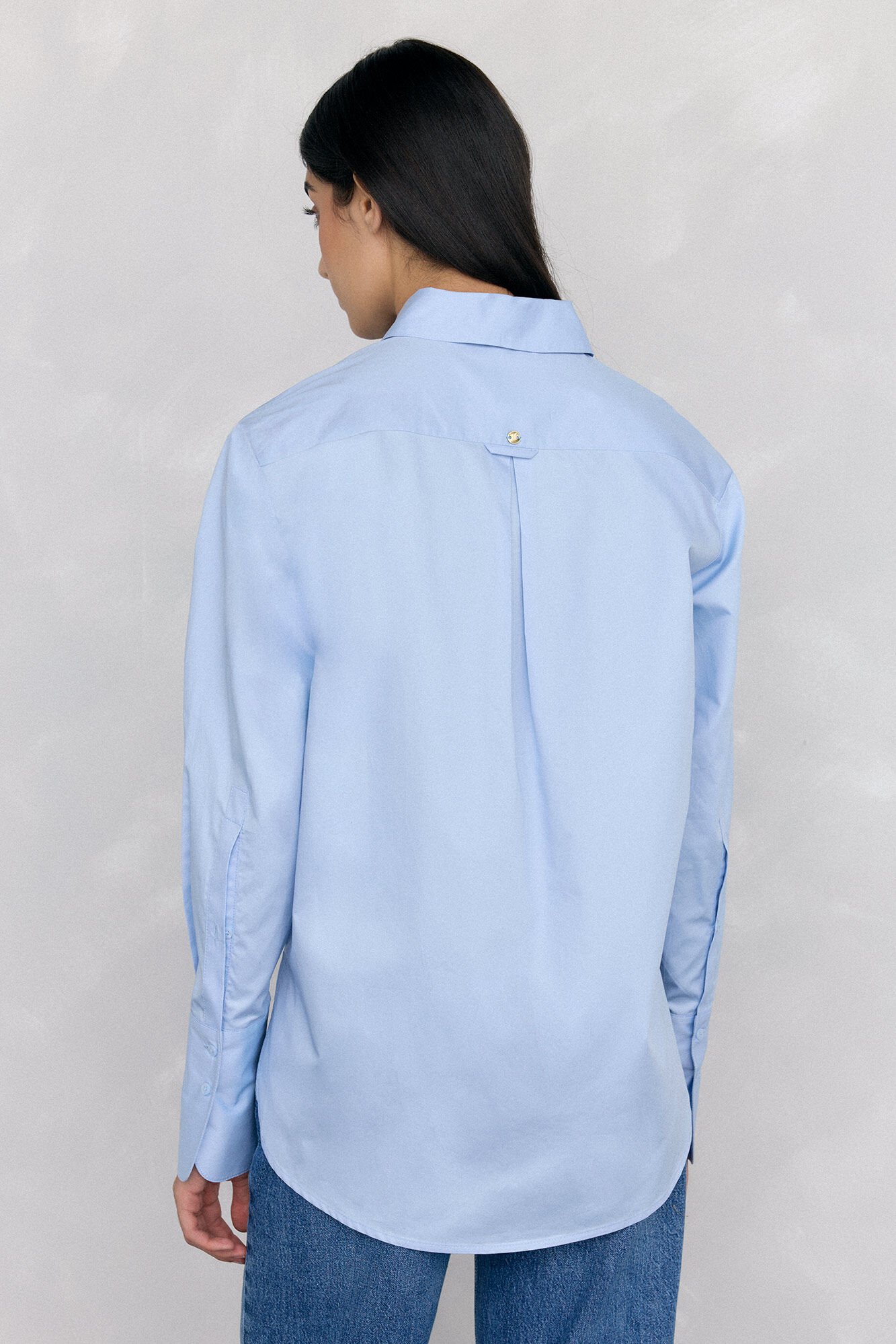 Pedro del Hierro Plain oversized shirt Blue