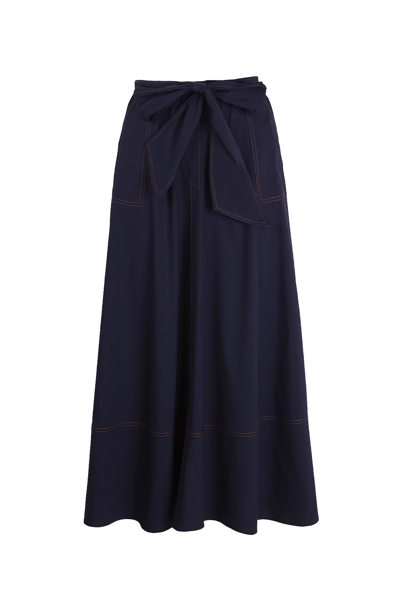 Pedro del Hierro Combined circular poplin skirt dress Blue