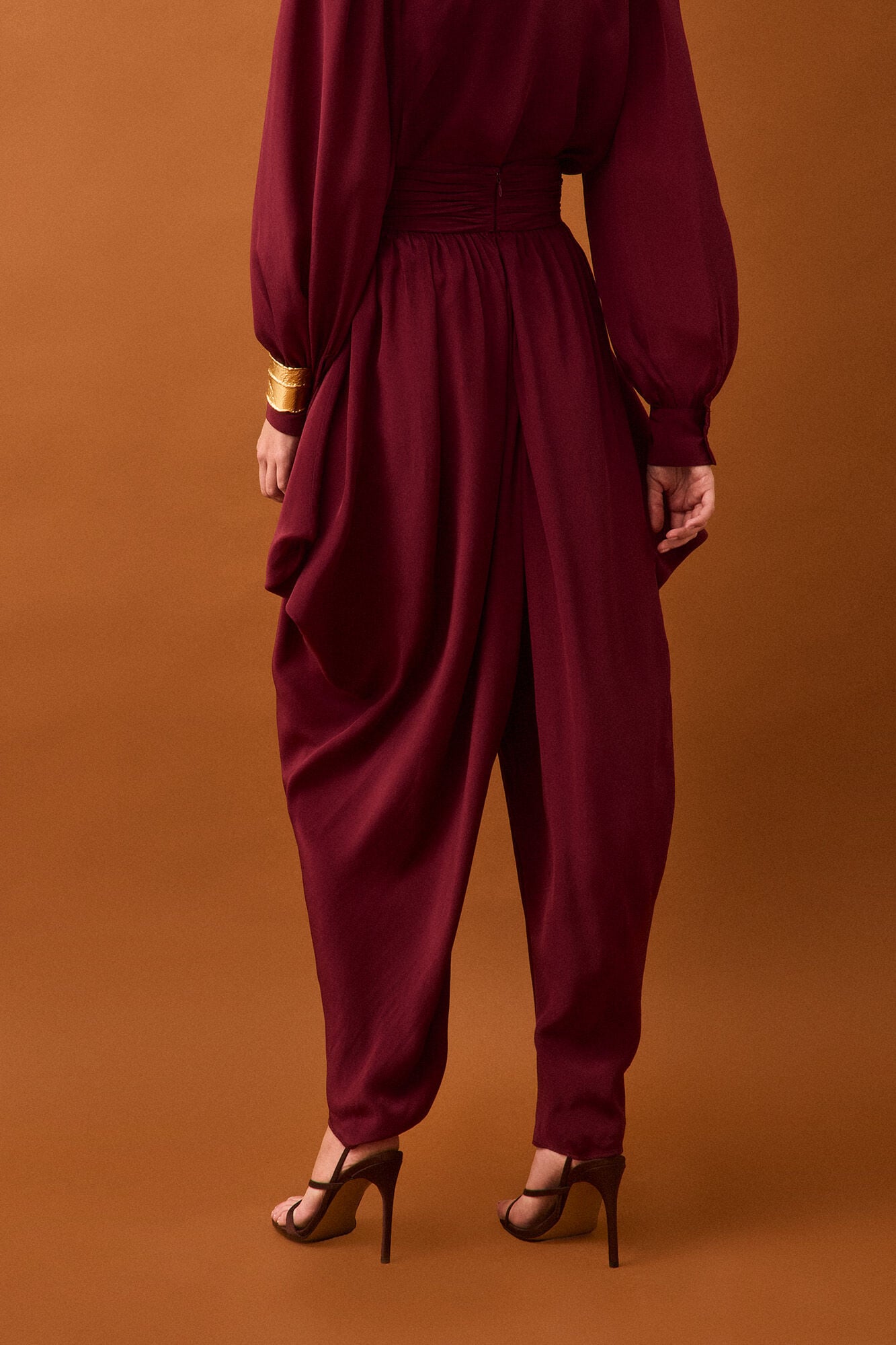 Pedro del Hierro Volume harem trousers Brown