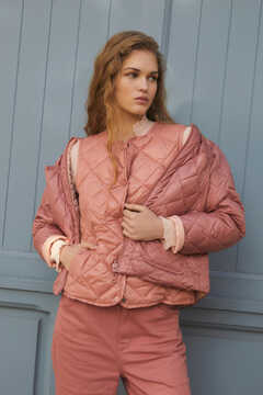Pedro del Hierro Ultralight short reversible jacket Pink