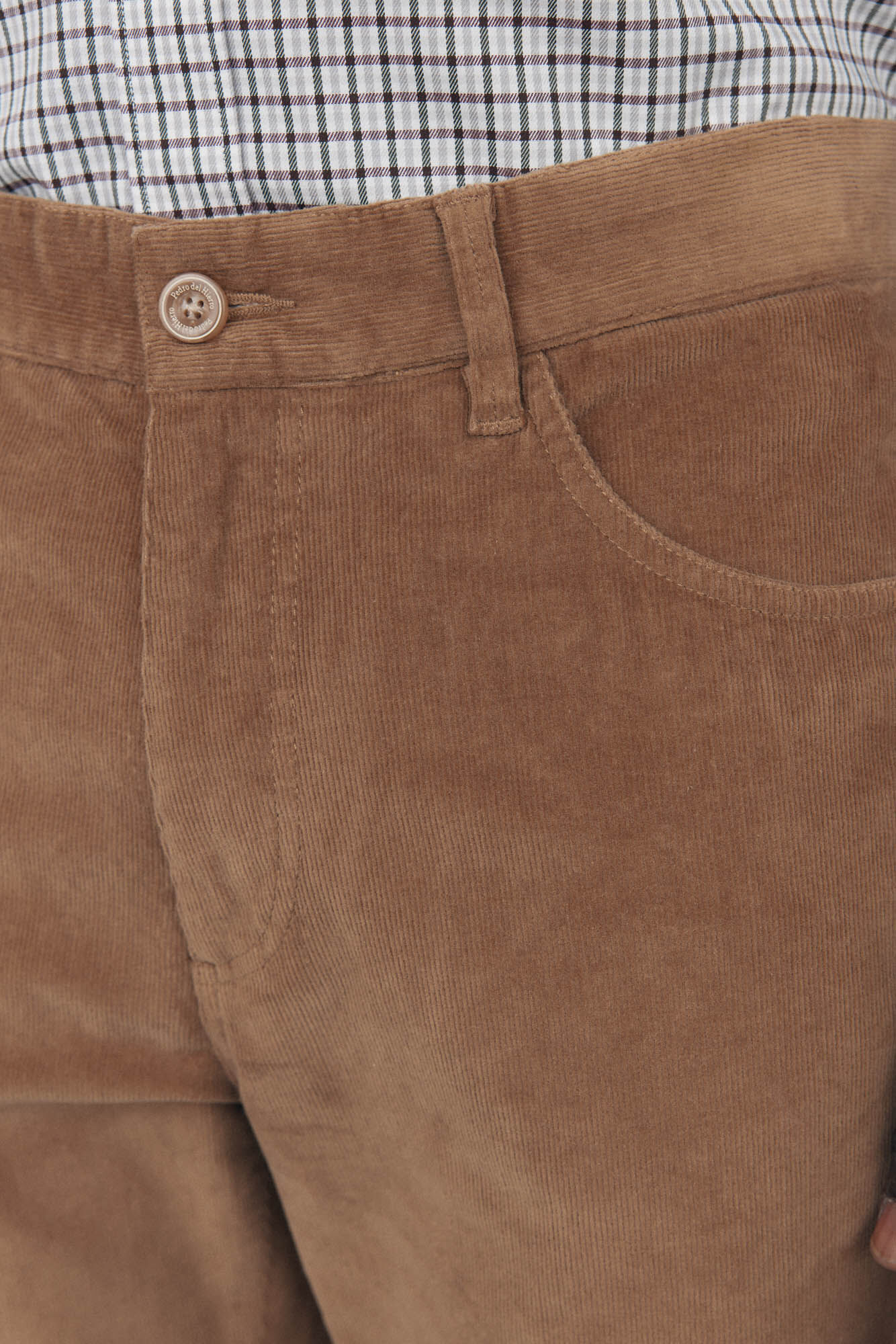 Pedro del Hierro Cal&ccedil;as de veludo slim fit com 5 bolsos Marrom