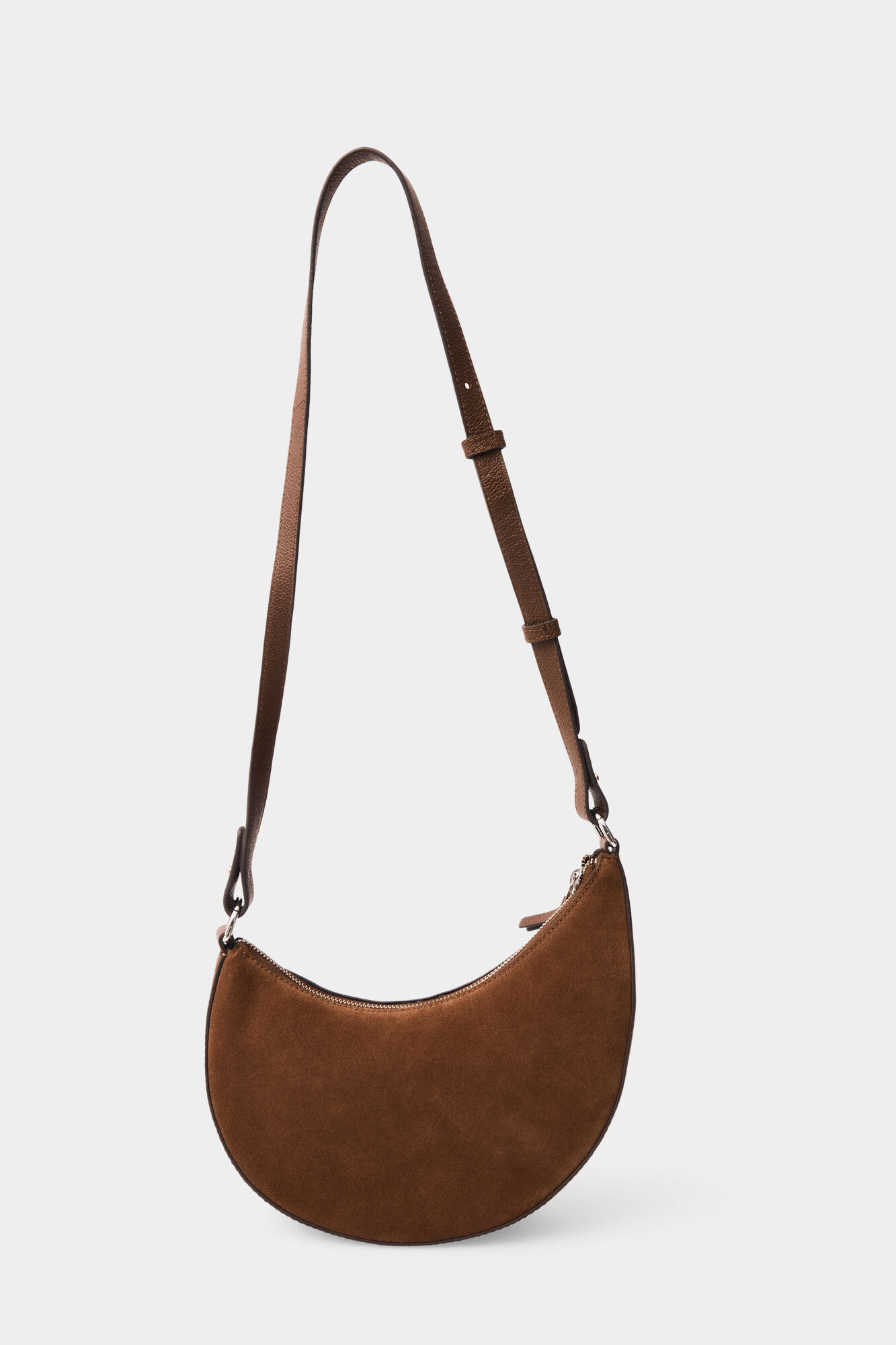 Pedro del Hierro Multiway suede handbag Brown