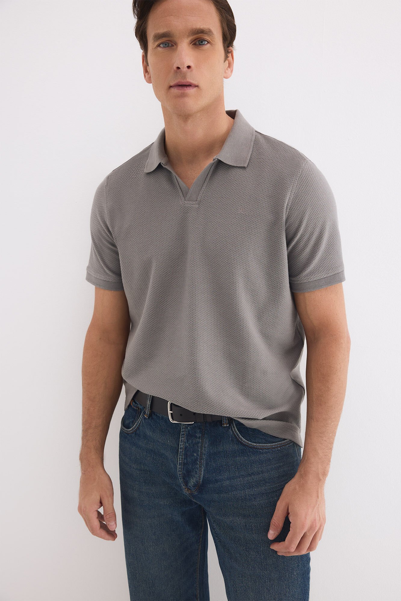 Pedro del Hierro Textured polo shirt
