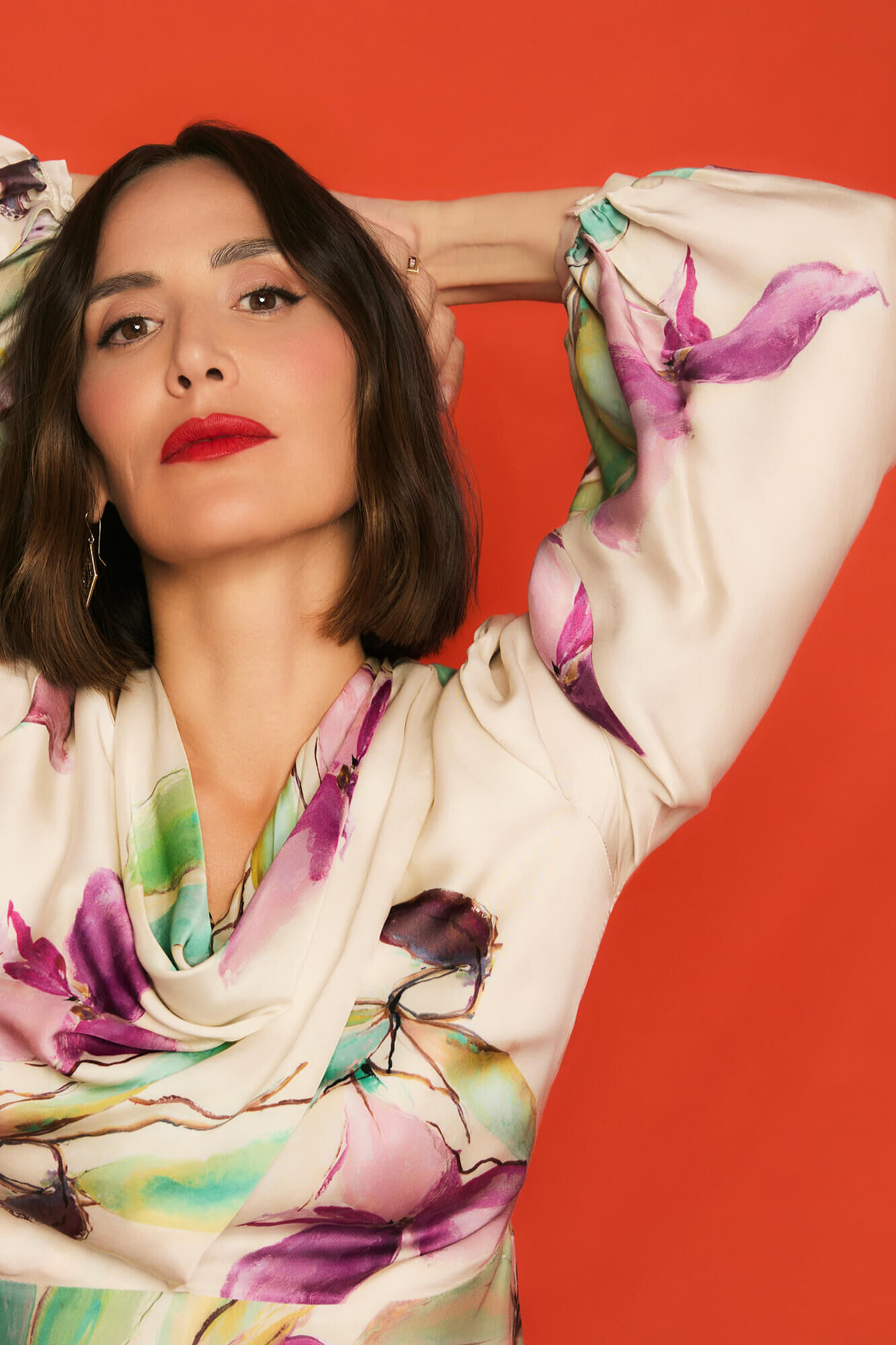 TFP by Tamara Falc&oacute; Vestido com estampado floral posicionada