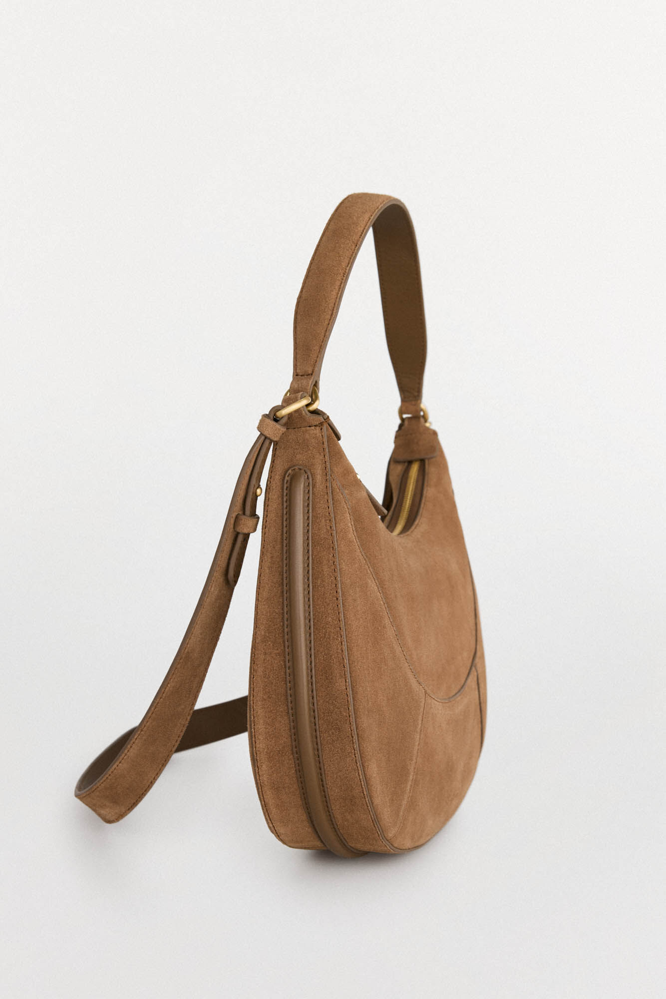 Pedro del Hierro leather hobo bag with double handle Brown