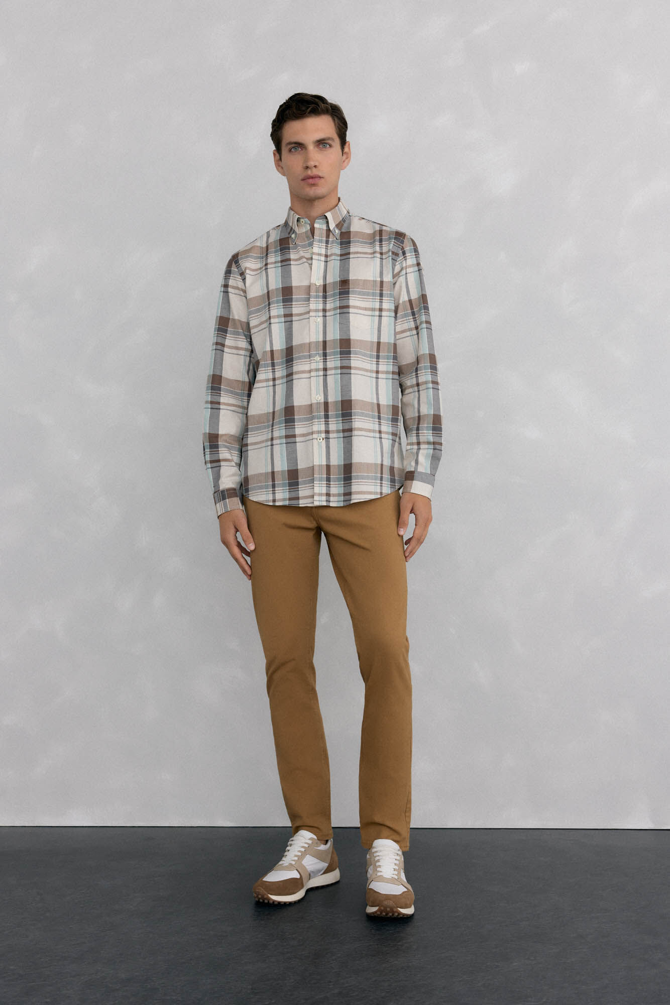 Pedro del Hierro Camisa twill cuadros