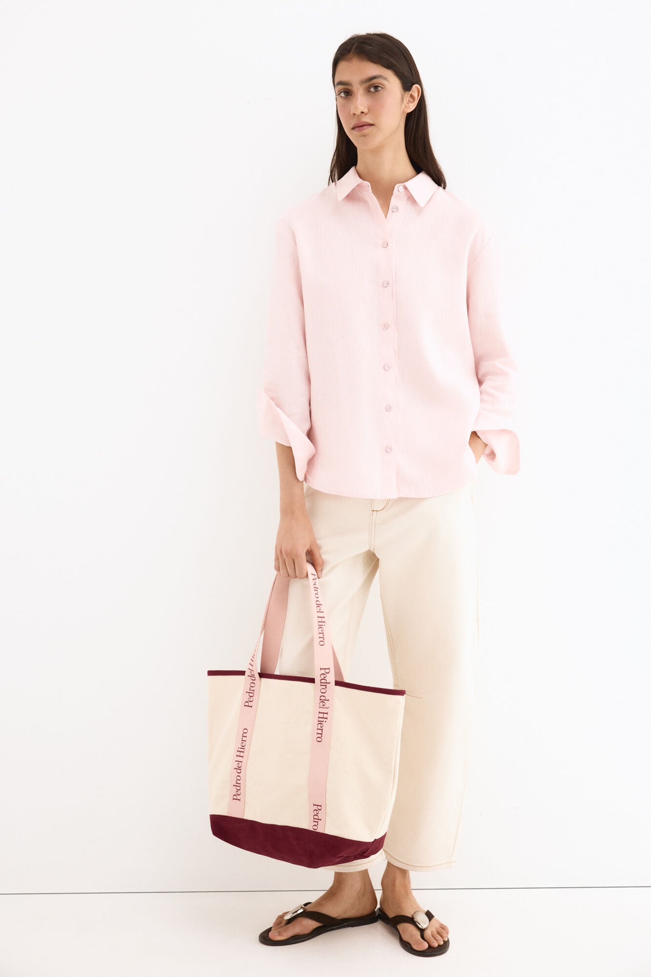 Pedro del Hierro Two-tone fabric bag