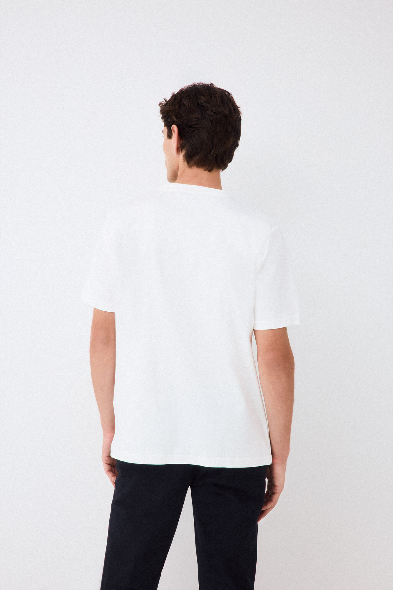 Pedro del Hierro Plain mercerized T-shirt White