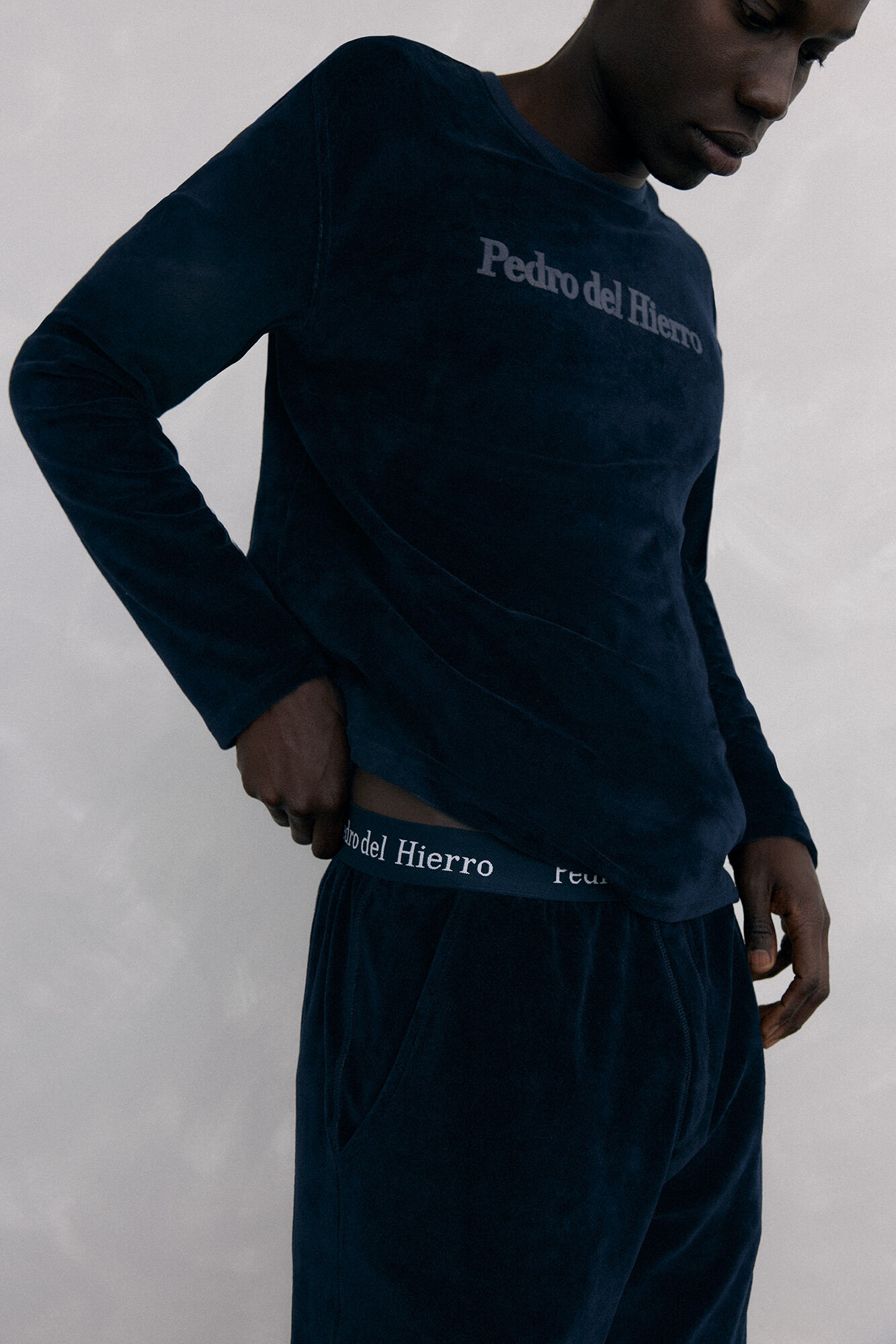 Pedro del Hierro Velvet pyjamas set Blue