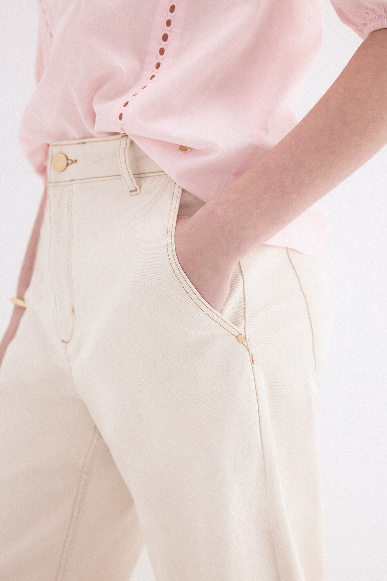 Pedro del Hierro Barrel balloon jeans Ecru