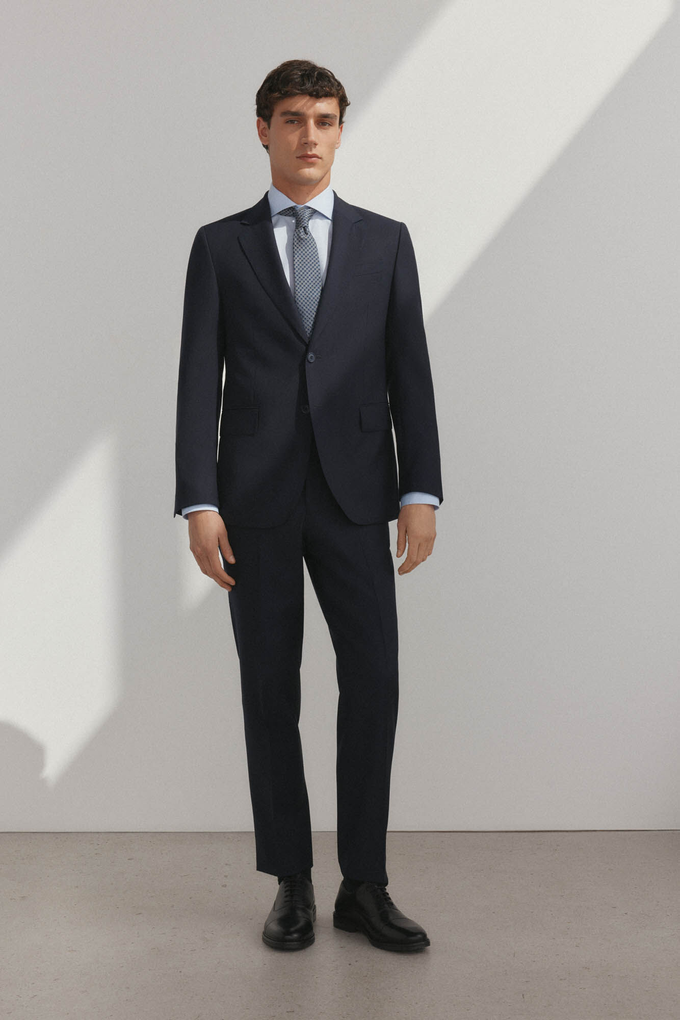 Pedro del Hierro Camisa vestir lisa non iron + antimanchas Azul