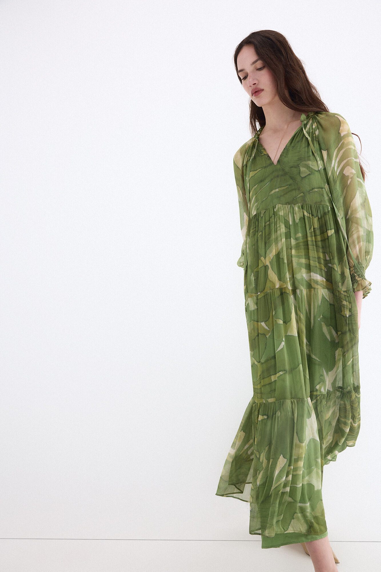 Pedro del Hierro Romantic long printed dress