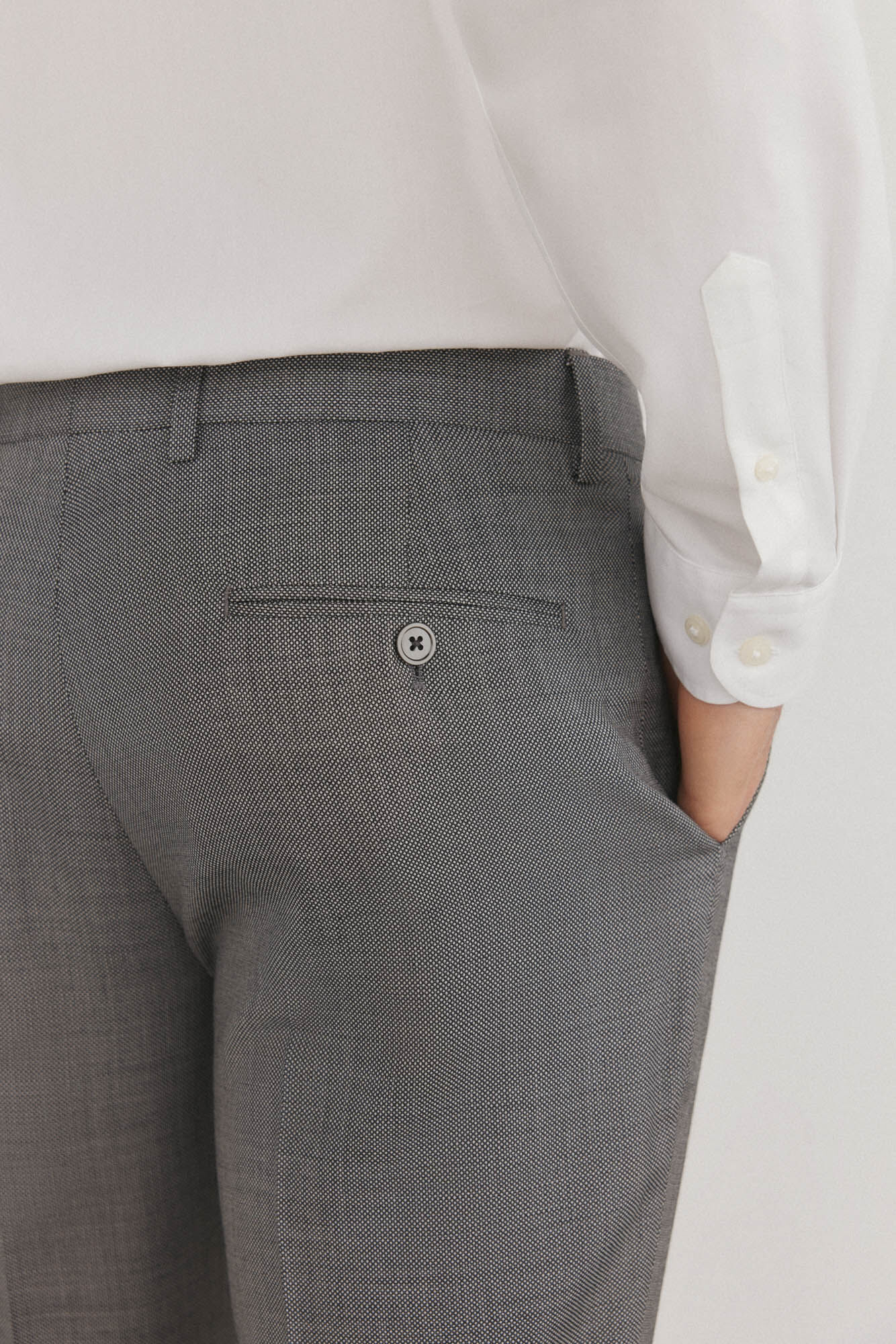 Pedro del Hierro Cal&ccedil;as estilo olho de p&aacute;ssaro, com modelagem slim fit e biel&aacute;stica Cizento