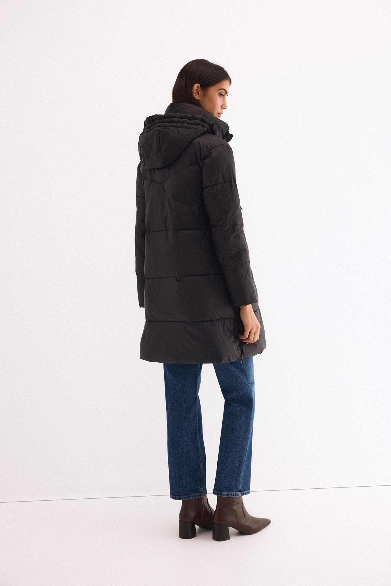 Pedro del Hierro Hooded puffer parka Black